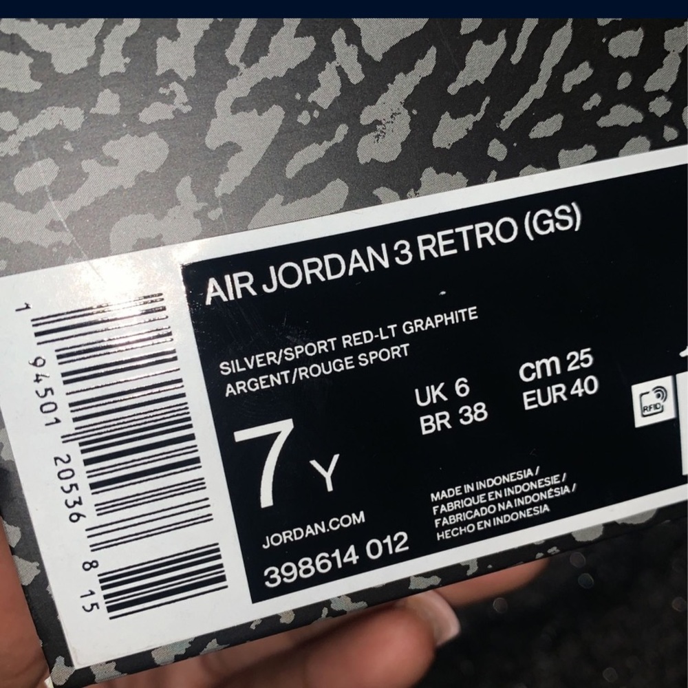 Jordan Retro 3 Cool Grey